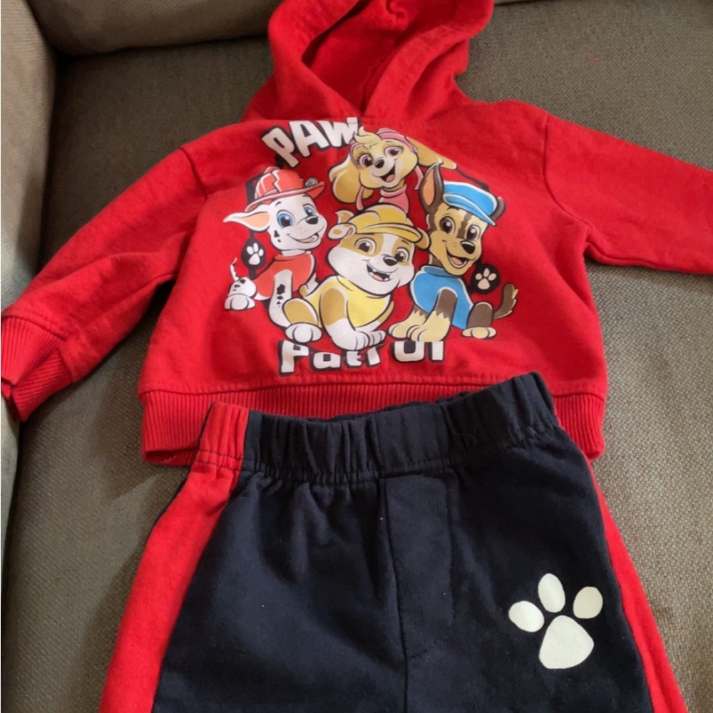Nickelodeon Red and Black Paw Patrol Kids Matching Set